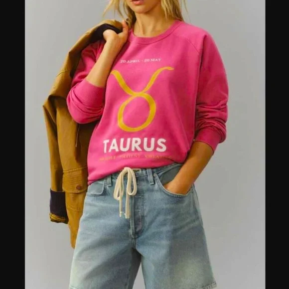 Anthropologie x Catherine O'Sullivan zodiac sweatshirt: Taurus XS - Picture 1 of 14